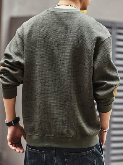 ブルーヘビーウェイトフリースセーター