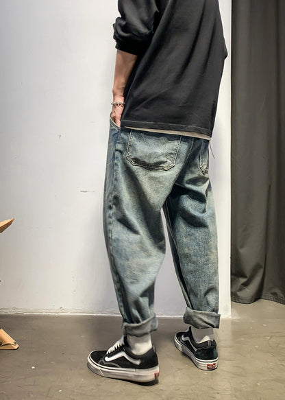 レトロヒップホップストレートパンツ