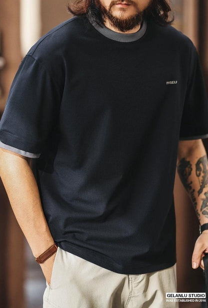 アイスシルク カラーブロック Ｔシャツ