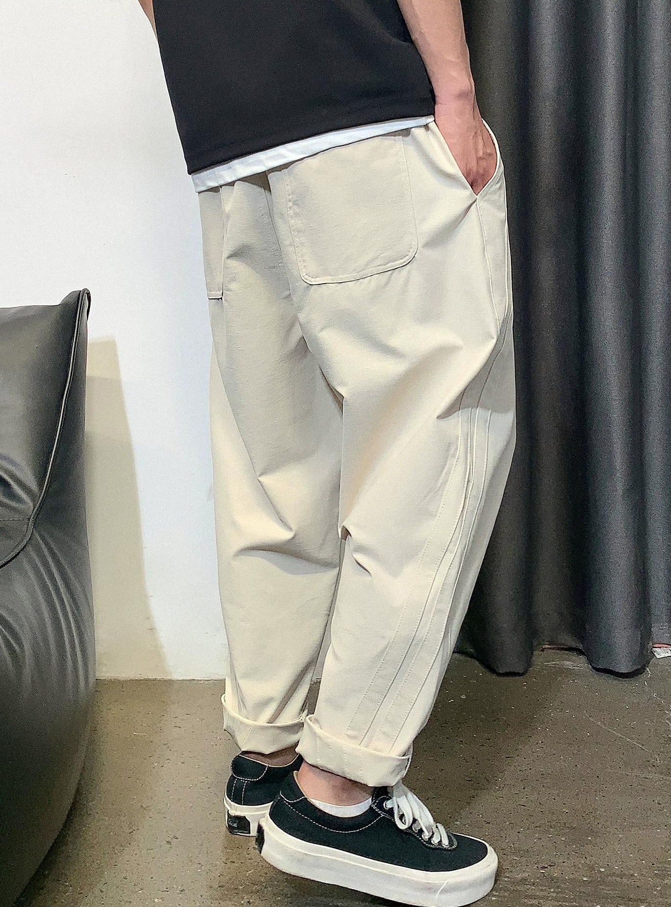 Striped Splicing Casual Pants