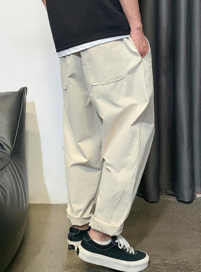 Striped Splicing Casual Pants