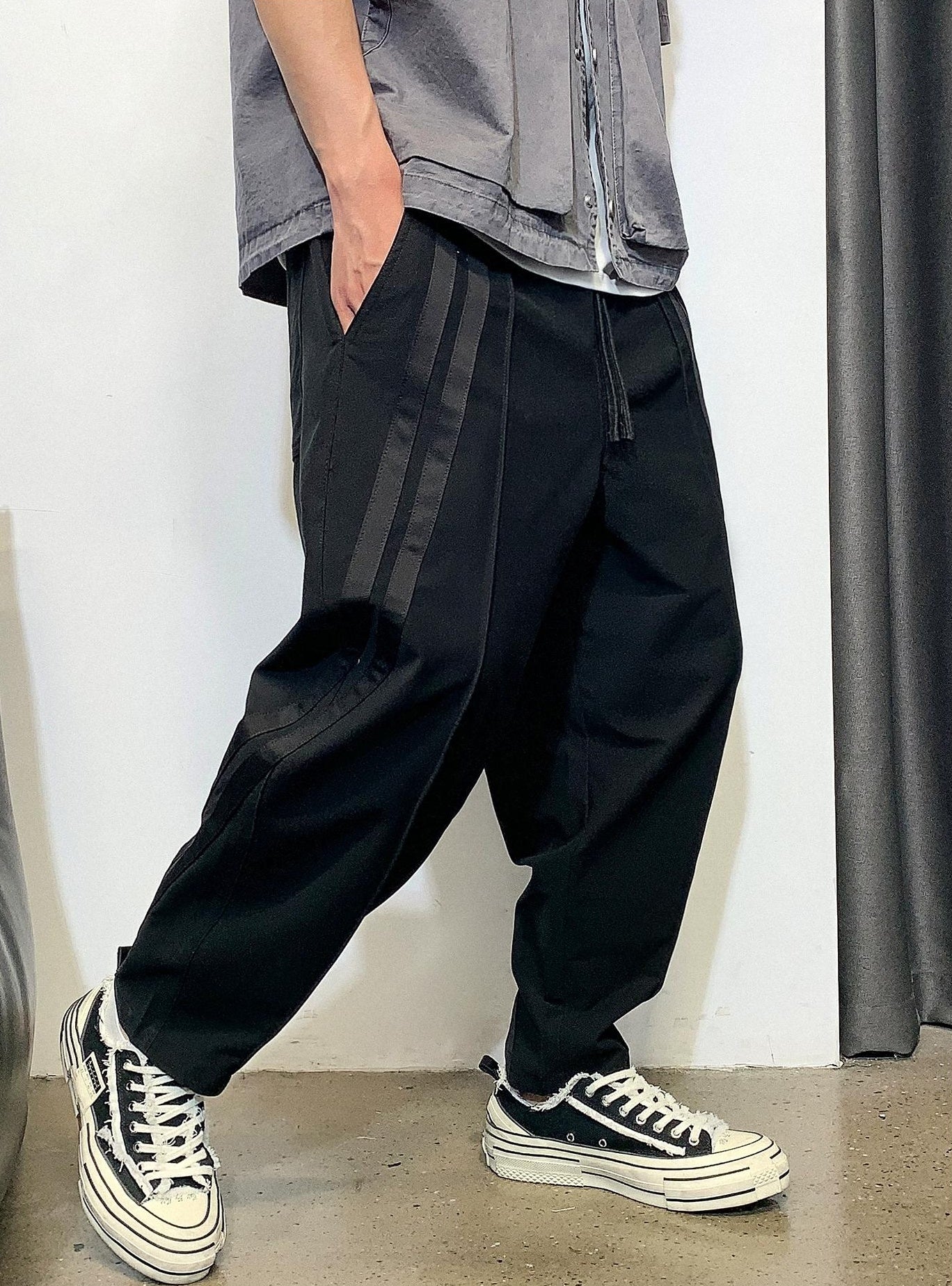 Striped Splicing Casual Pants