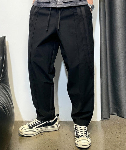 Striped Splicing Casual Pants