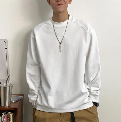 ベーシック ソリッド カラー ロングスリーブ Tシャツ