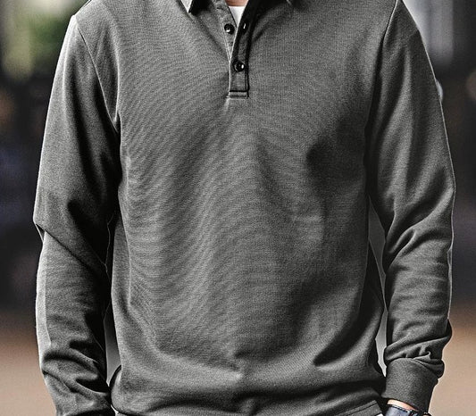 ヘビーウェイトロングスリーブポロシャツ