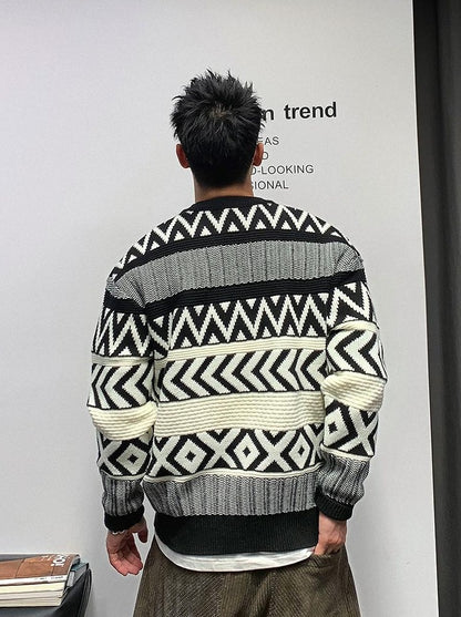 Vintage Retro Crew Neck Sweater