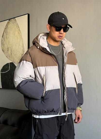 Bold Color Block Hoodie Jacket