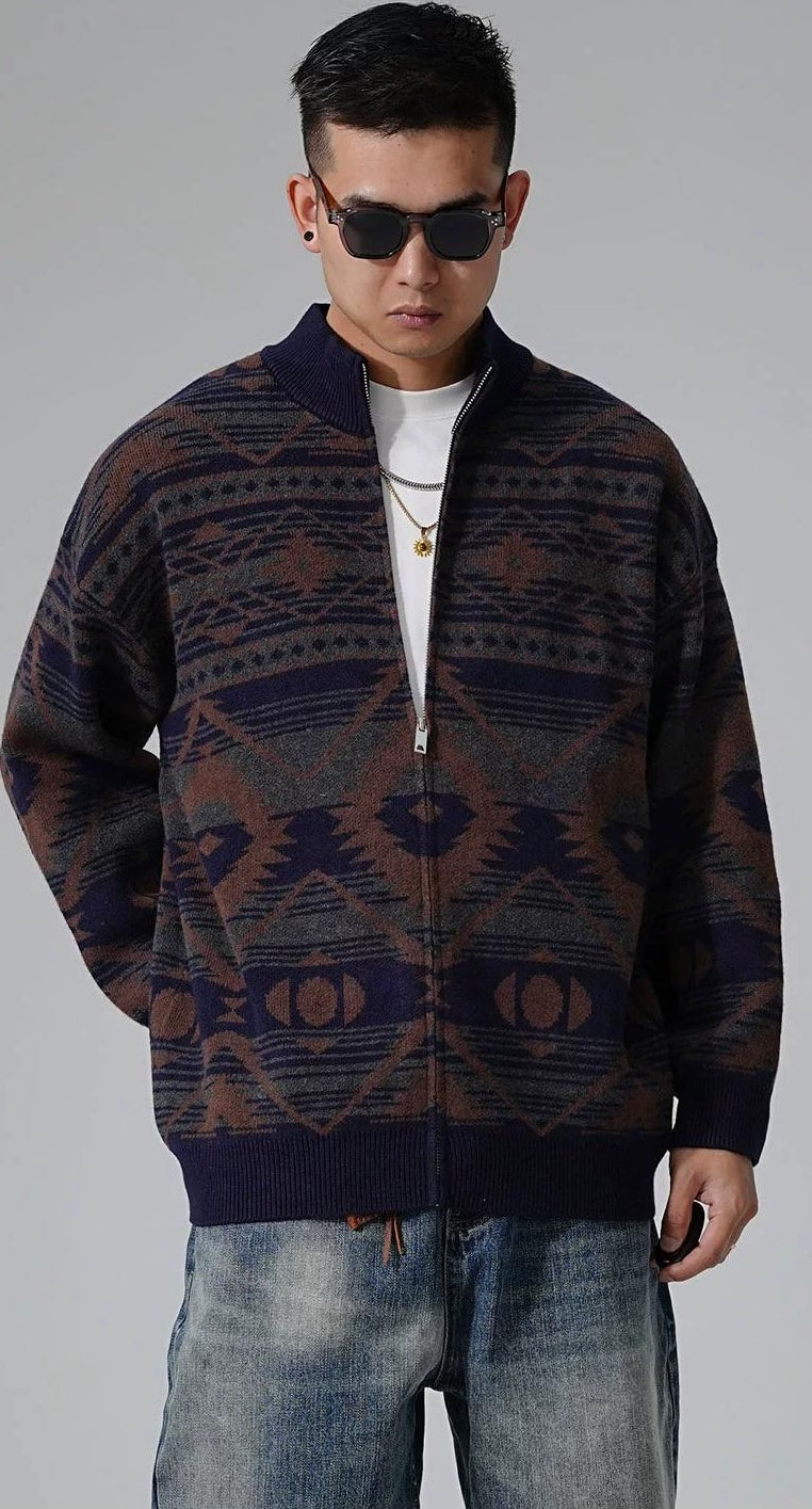 Heavyweight knit cardigan