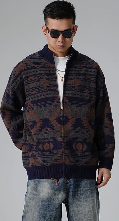 Heavyweight knit cardigan