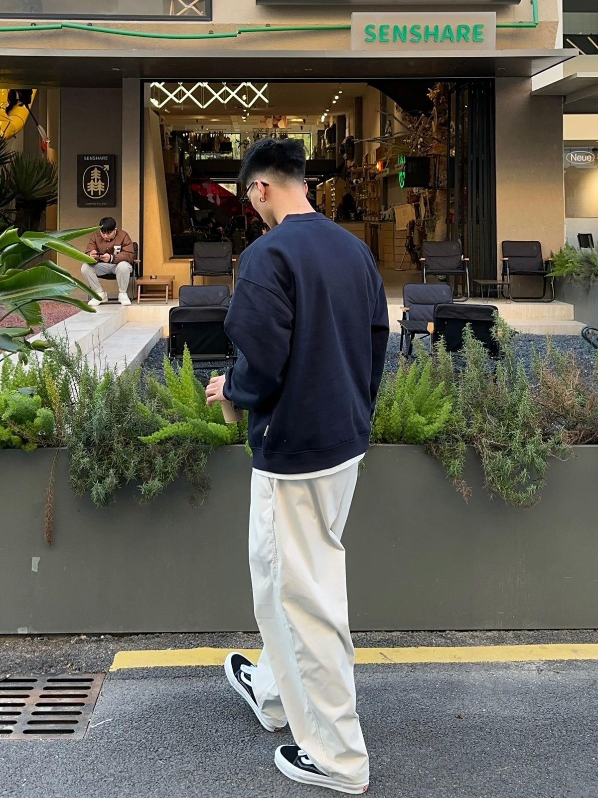 ウィンターフリースプリーツテーパードパンツ