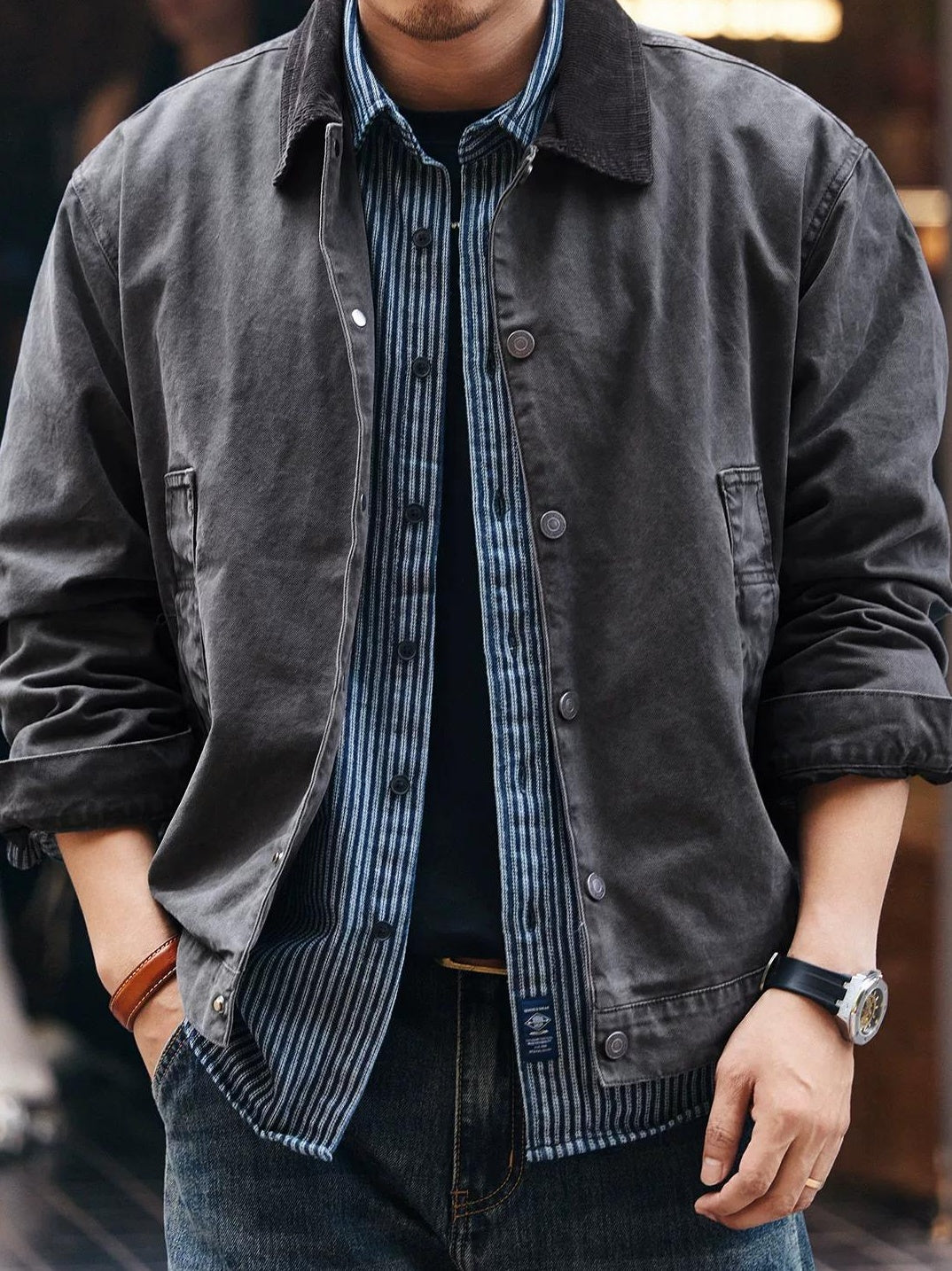 ウォッシュド カジュアル ワークジャケット