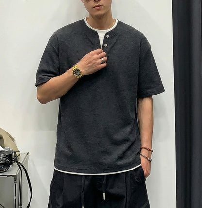 シンプル ソリッド カラー ティー