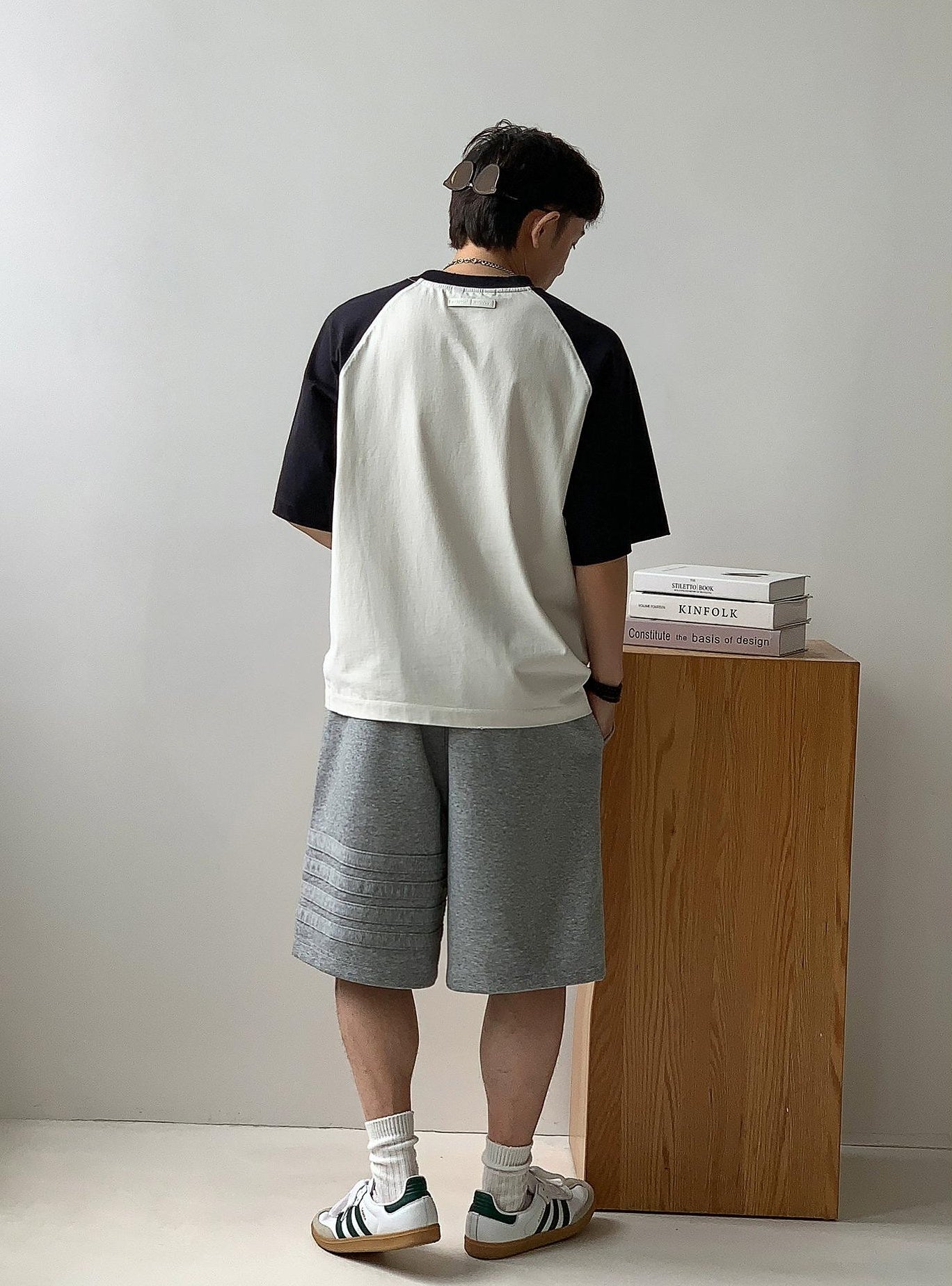 Color Block Letter Print Tee