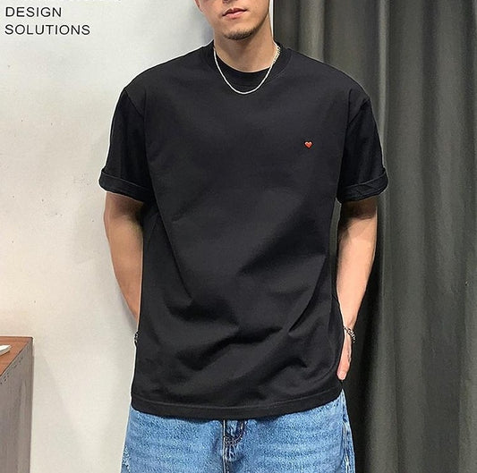 ソリッドカラー刺繍Ｔシャツ