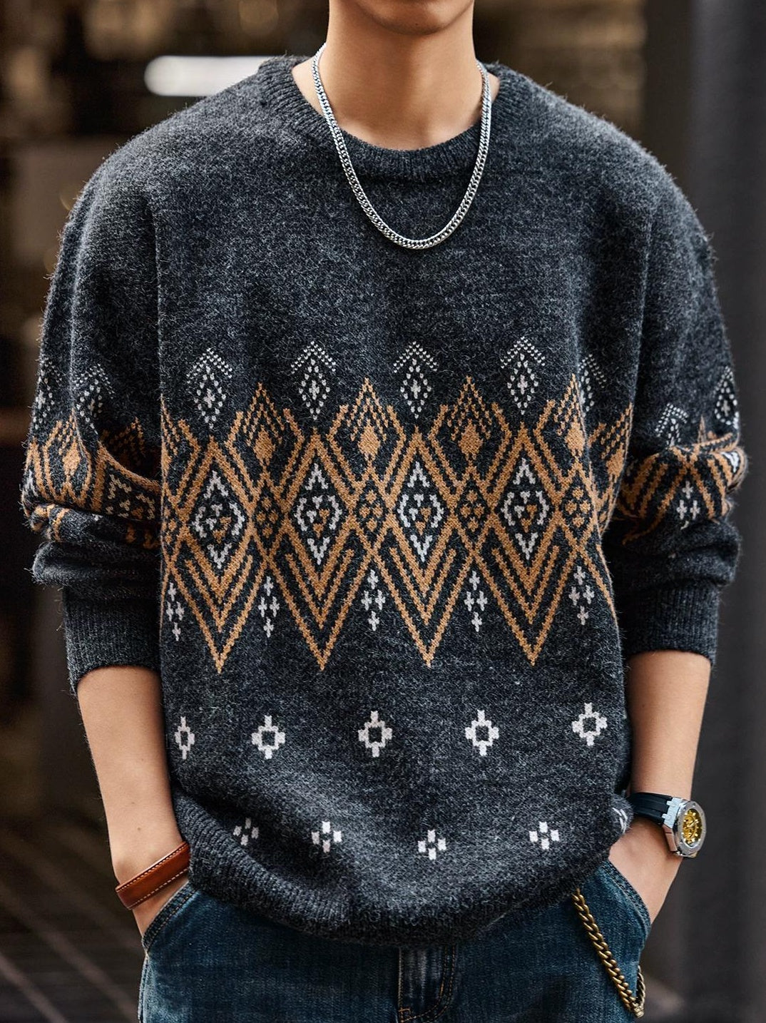 Ethnic Vintage Knit Jumper
