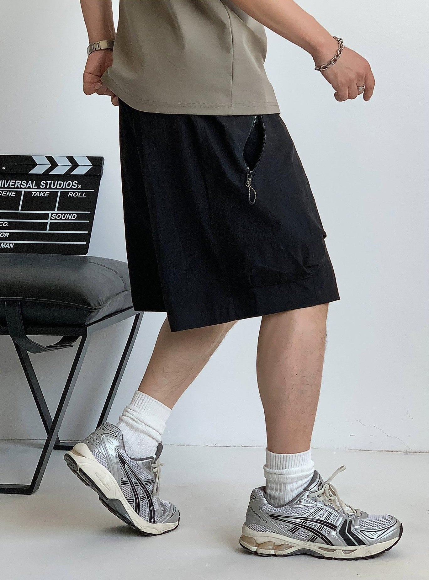 Men's Casual Zipper Shorts