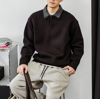 Casual Fake Two-Piece Jacket