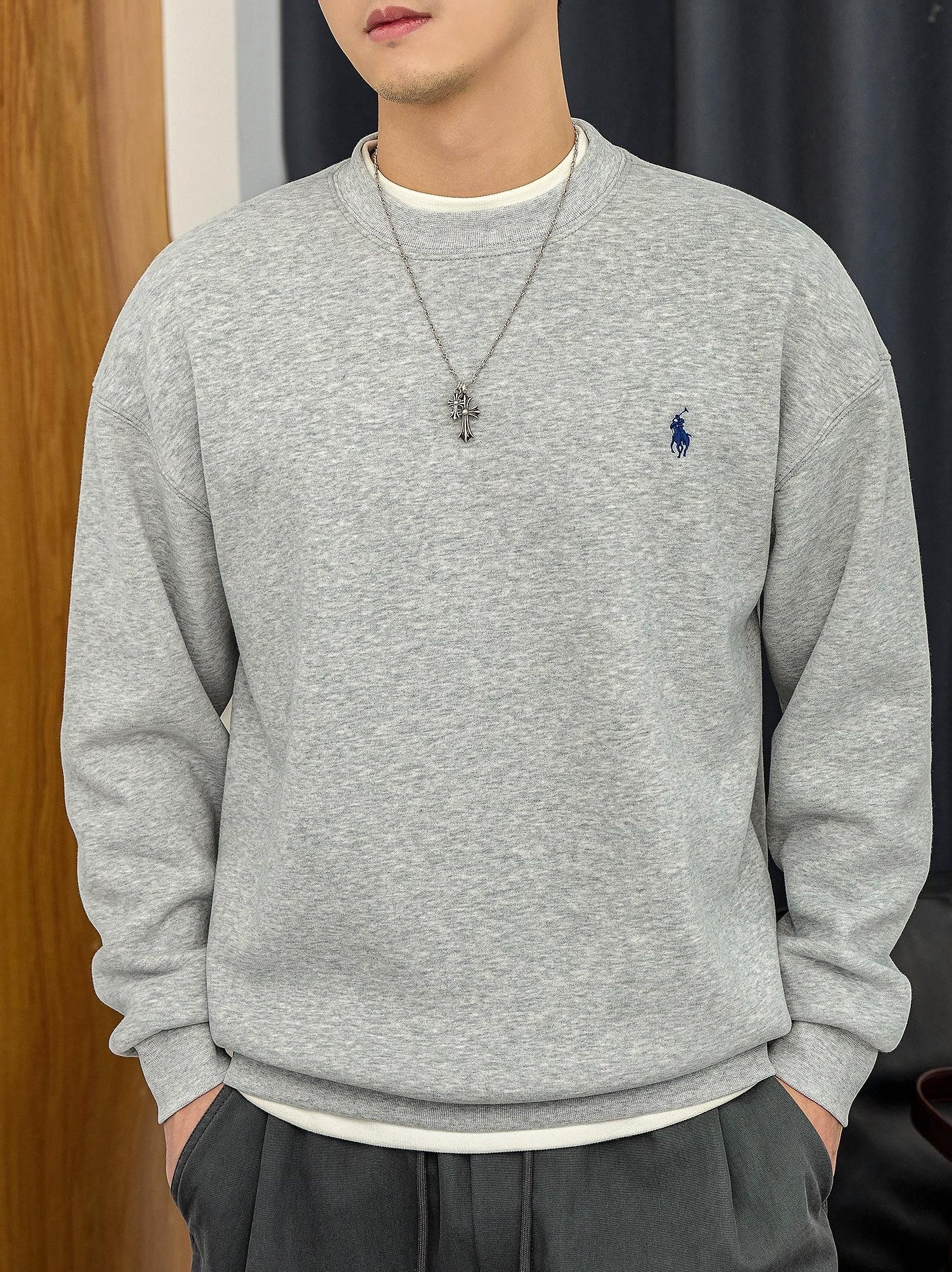 Retro Embroidered Pullover Sweater