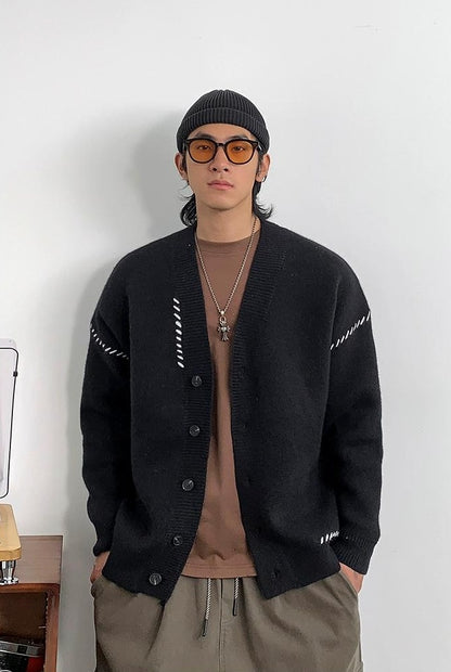 Heavyweight V-neck cardigan