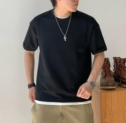 カジュアルソリッドカラーＴシャツ