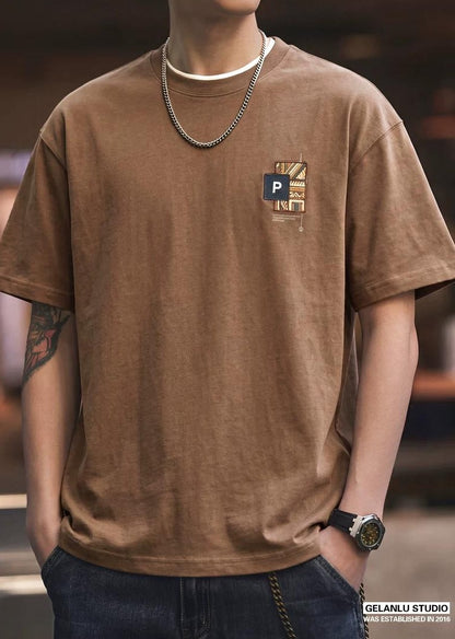 エスニックプリントコットンＴシャツ