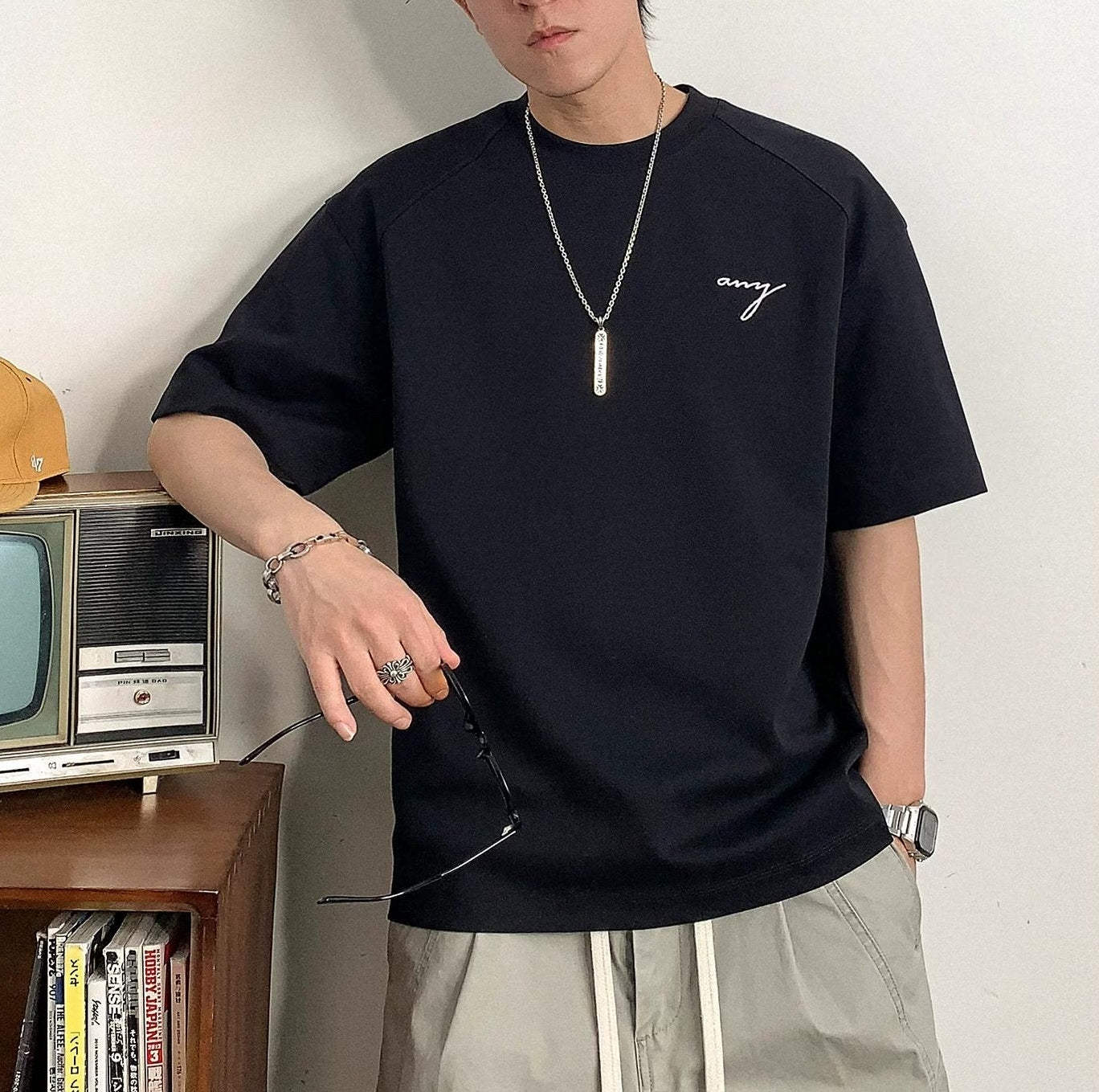ヘビー刺繍ショートスリーブTシャツ