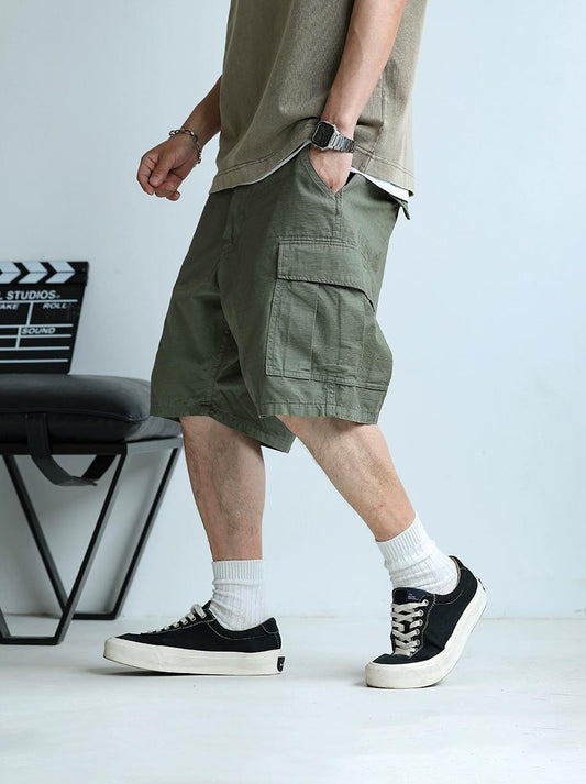 Multi-Pocket Casual Shorts