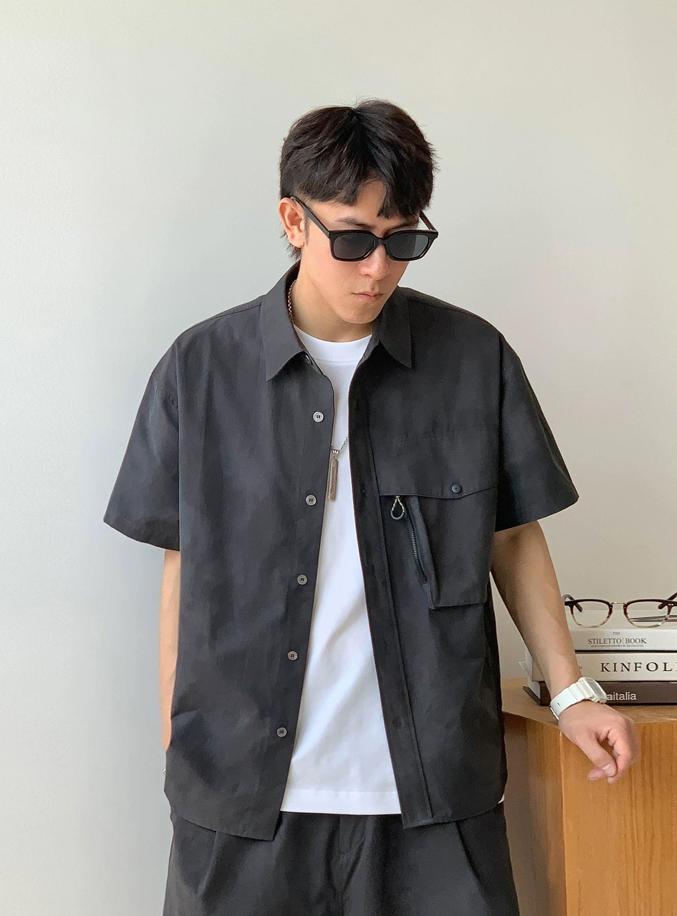 Gray Quick-Dry Casual Shirt