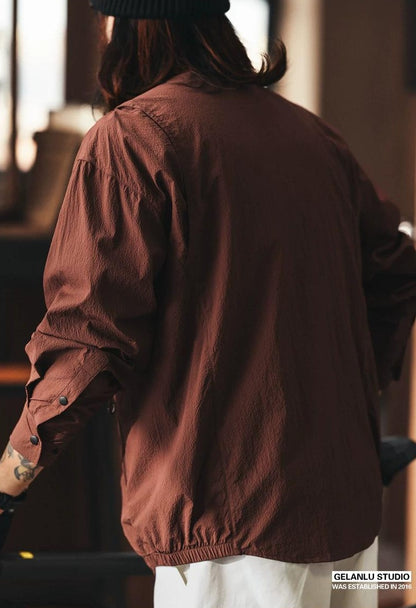 モアレシルクシャツジャケット