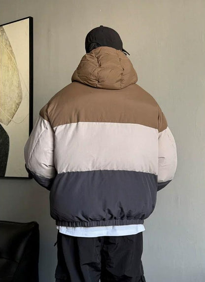 Bold Color Block Hoodie Jacket