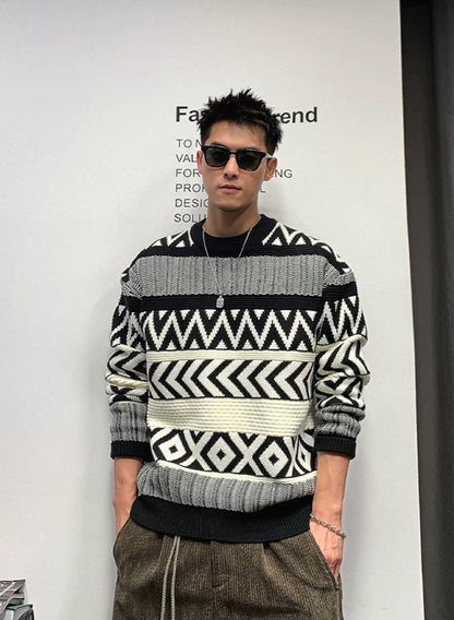 Vintage Retro Crew Neck Sweater
