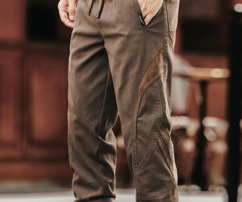 Retro Color Block Work Pants