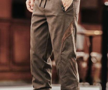 Retro Color Block Work Pants