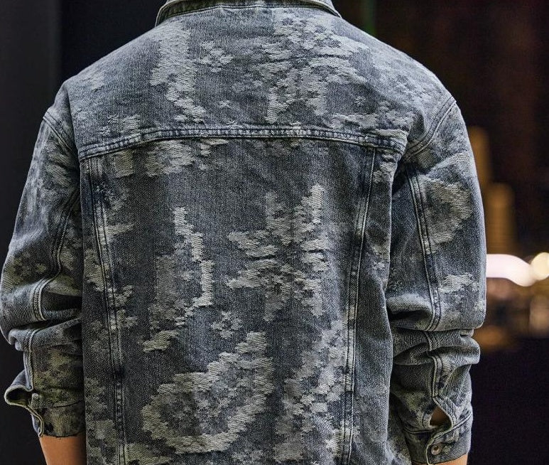 レトロカモフラージュデニムジャケット