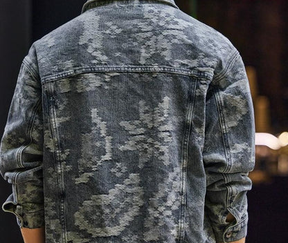 レトロカモフラージュデニムジャケット