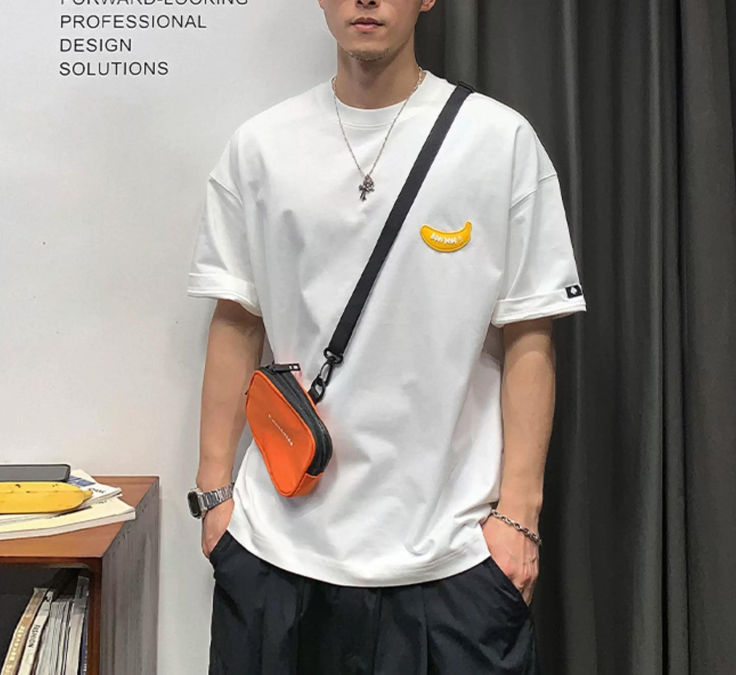 ルーズコットンプラントTシャツ