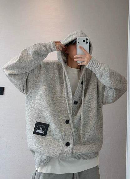 コージー フード付き セーターコート