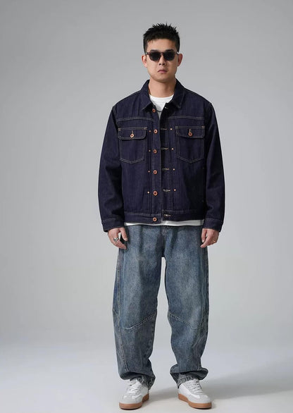 レトロカジュアルデニムジャケット