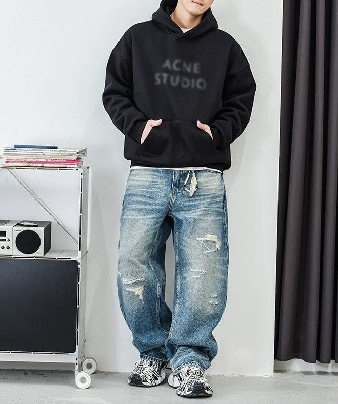 Fleece hooded jacket