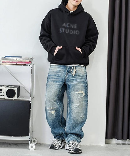 Fleece hooded jacket