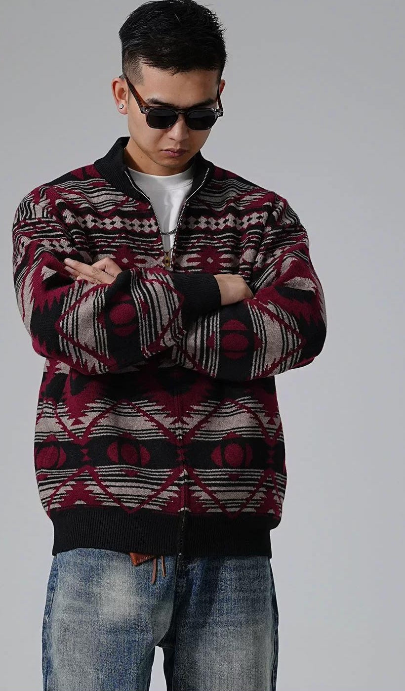 Heavyweight knit cardigan