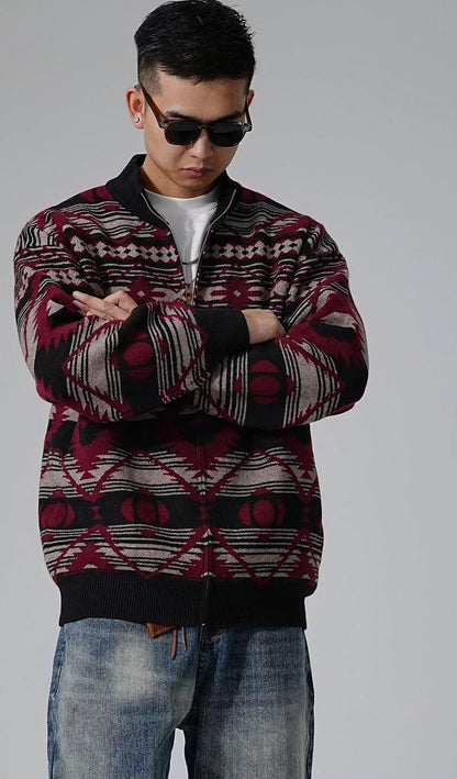 Heavyweight knit cardigan