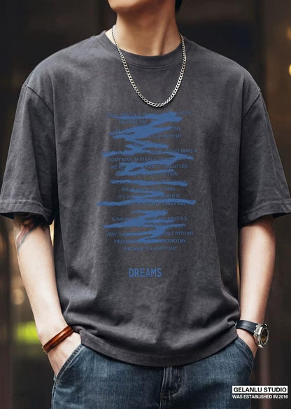レトロプリント ルーズフィットTシャツ