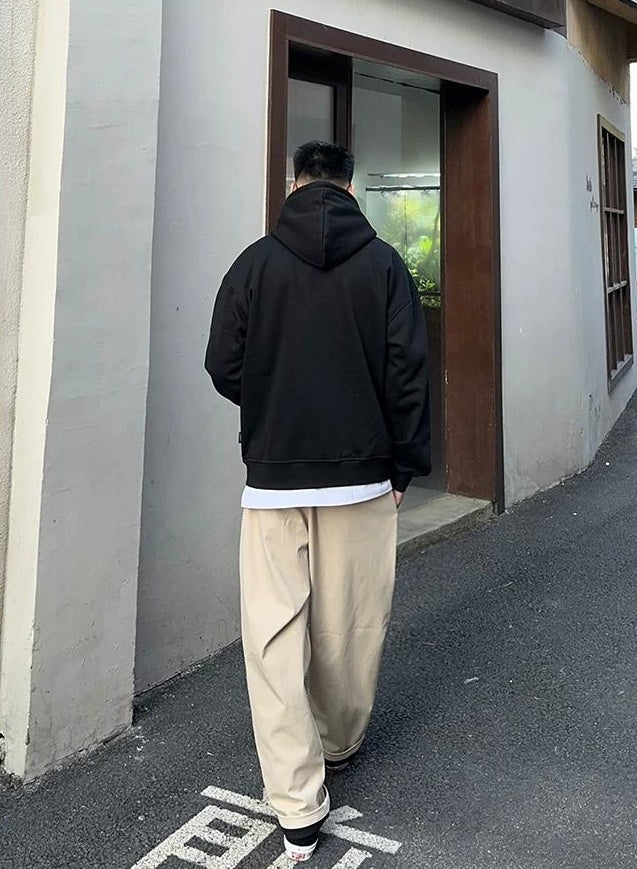 ウィンターフリースプリーツテーパードパンツ