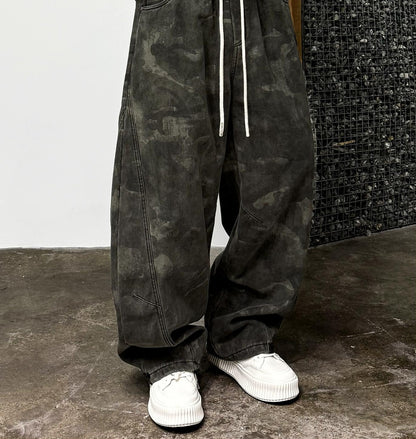 Retro Camouflage Fleece Pants