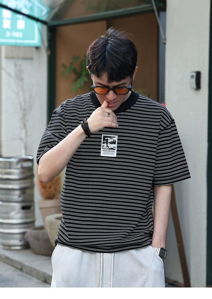 Striped Patchwork T-Shirt