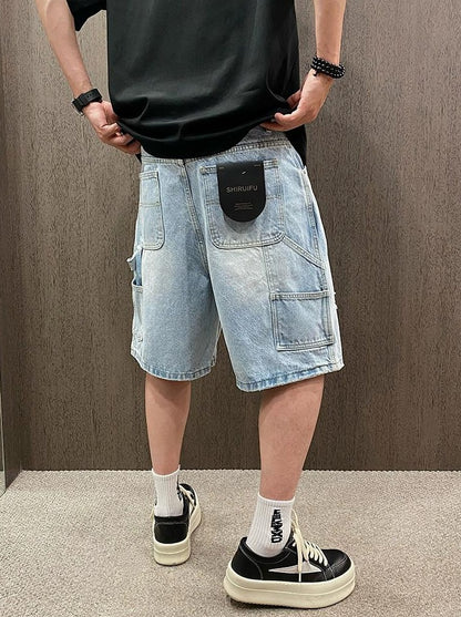 Casual Distressed Denim Shorts