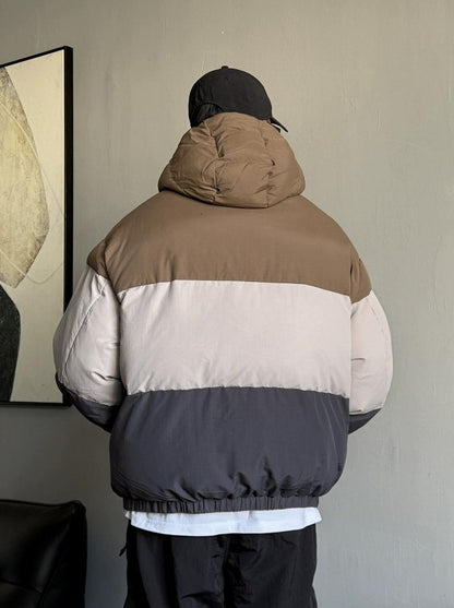 Bold Color Block Hoodie Jacket