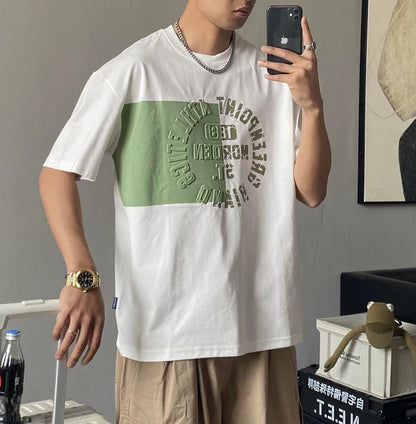クール ワイルド アルファベットプリントＴシャツ