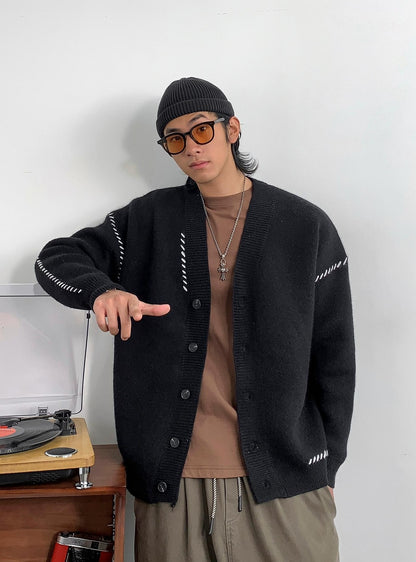 Heavyweight V-neck cardigan